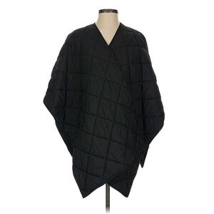 Black Quilted Poncho